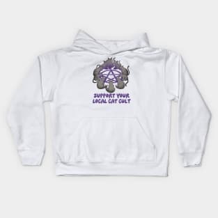 Support your local cat cult Kids Hoodie